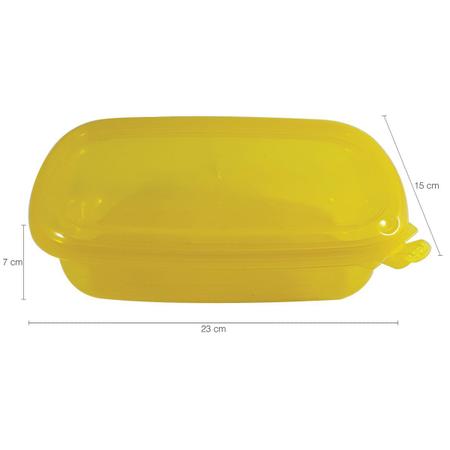 Imagem de Pote Hermético de 1400ml Cores Variadas Freezer Microondas Amarelo