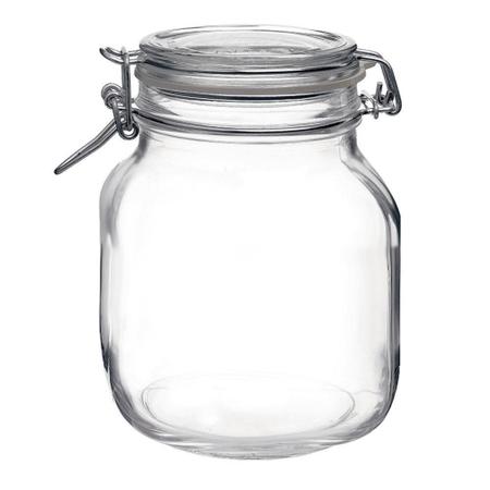 Pote Hermético Fido Bormioli Rocco 750ml 14cm Vidro Imagem de Pote Hermético Fido Bormioli Rocco 750ml 14cm Vidro