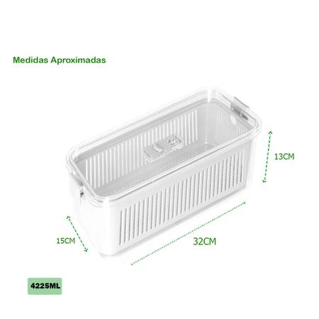 Imagem de Pote Hermético Slim Multiuso 4225ML Organizador Alimentos