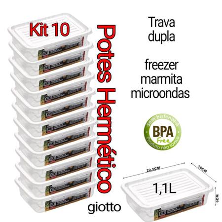 pote lancheira infantil hermético vasilha marmita vasilhame pote plástico trava dupla - giotto Imagem de pote lancheira infantil hermético vasilha marmita vasilhame pote plástico trava dupla