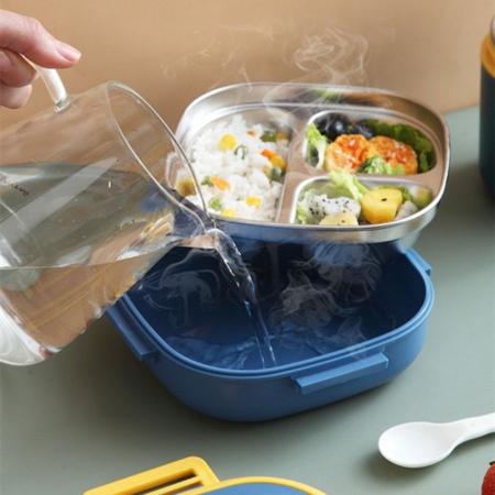 Imagem de Pote Lancheira Infantil Marmita Térmica Escola Divisória Box