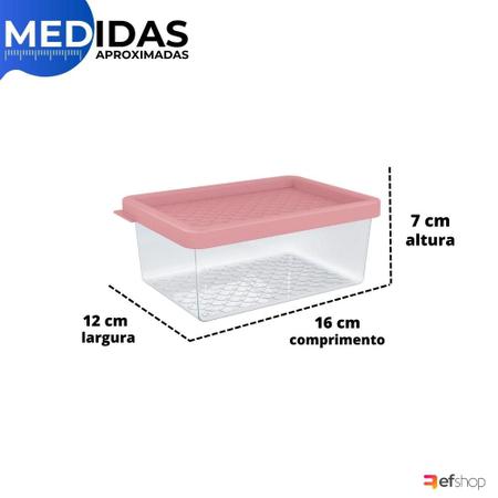 Pote Organizador Multiuso P 0,6L Transparente Plástico Cozinha Geladeira - Uz Utilidades Imagem de Pote Organizador Multiuso P 0,6L Transparente Plástico Cozinha Geladeira