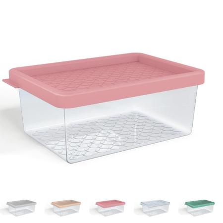 Pote Organizador Multiuso P 0,6L Transparente Plástico Cozinha Geladeira - Uz Utilidades Imagem de Pote Organizador Multiuso P 0,6L Transparente Plástico Cozinha Geladeira