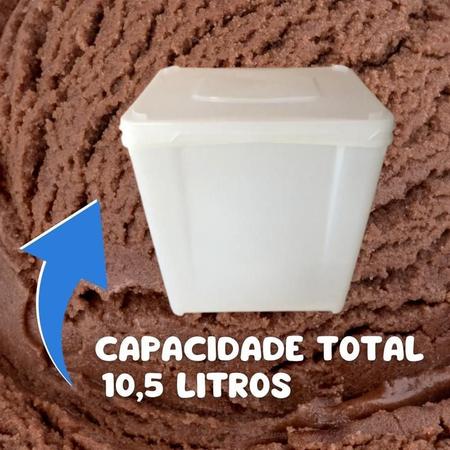 Imagem de Pote Para Armenar Ingredientes De 10L Com Tampa - 1 Und