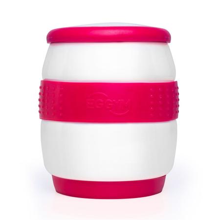 Imagem de Pote para Micro-Ondas Cerâmica Branco e Vermelho Eggym