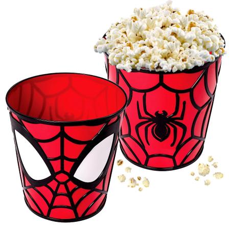 Imagem de Pote para Pipoca Infantil 3D do Homem Aranha Balde Alto Relevo Spidey 2 Litros