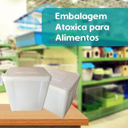 Imagem de Pote Retangular 10L Para Armenar Alimentos - 4 Pçs