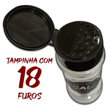 Imagem de Pote Tempero Kit 10 Potes+24 Etiquetas Adesivas Porta Condimento T130