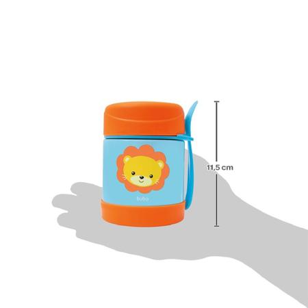 Pote Térmico De Alumínio 320ml Animal Fun Leão 12119 - Buba Imagem de Pote Térmico De Alumínio 320ml Animal Fun Leão 12119 - Buba