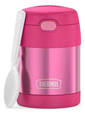 Pote Térmico Funtainer Thermos 290ml - Rosa, Aço Inox Imagem de Pote Térmico Funtainer Thermos 290ml - Rosa, Aço Inox