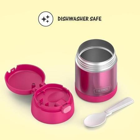 Pote Térmico Funtainer Thermos 290ml - Rosa, Aço Inox Imagem de Pote Térmico Funtainer Thermos 290ml - Rosa, Aço Inox