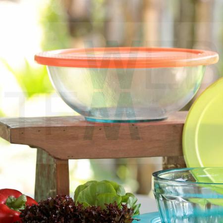 Imagem de Pote Tigela de Vidro com Tampa Plástica Round 3L Vitazza:Para Servir, Organização de Cozinha e Geladeira, Opção Sustentável