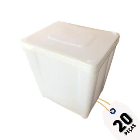 Imagem de Potes De Plasticos Com Tampa - Kit 20 Peças