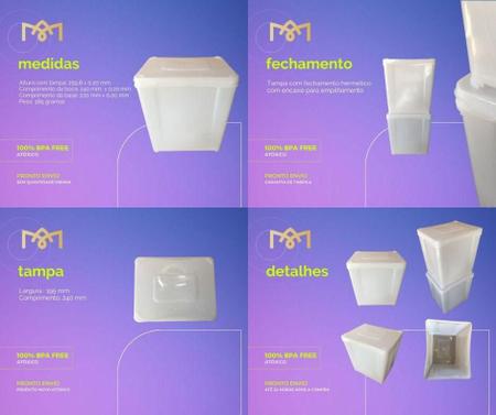 Imagem de Potes Herméticos De Plastico 10L - Kit 40 Peças