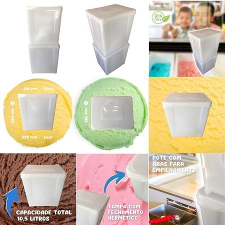 Potes Para Alimentos - Kit 05 Peças - Np Embalagens Imagem de Potes Para Alimentos - Kit 05 Peças