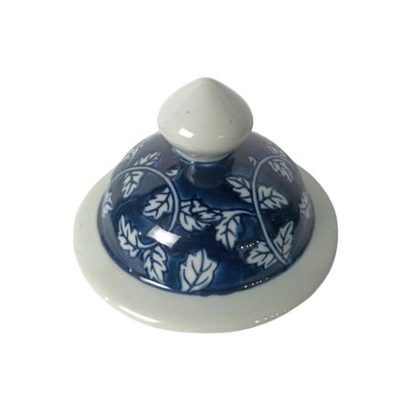 Imagem de Potiche Decorativa em Porcelana Azul e Branco - 23x34cm - Potiche de Design Sofisticado - Charme para Decoração de sua Casa!