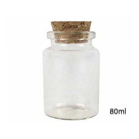 Potinho de Vidro Tampa de Rolha 80ml - 1 unidade - ArteGift - Rizzo Imagem de Potinho de Vidro Tampa de Rolha 80ml - 1 unidade - ArteGift - Rizzo