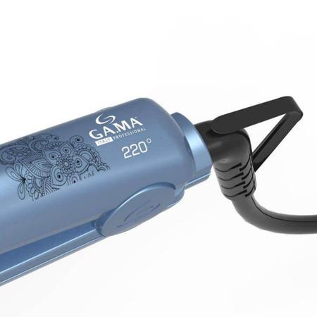 Prancha de Cabelo Gama Italy Beauty Pro Ion Bivolt Azul Cabo
