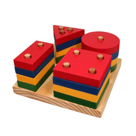 Brinquedo Educativo de Montar Cubos de Encaixe de Madeira - Carimbras -  Brinquedos Educativos - Magazine Luiza
