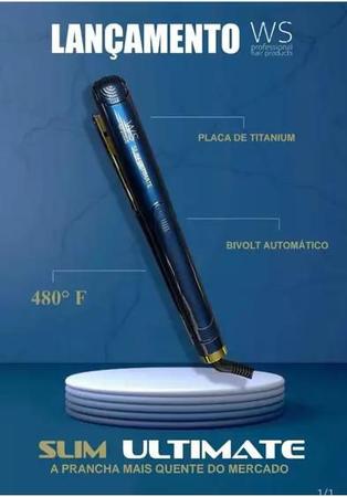 Imagem de Prancha Ws Slim Ultimate Bivolt 480f Azul Perolado Lançamento
