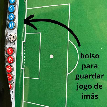 Imagem de Prancheta Tática Magnética Treinador Futebol C/ Canetão Kief