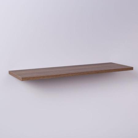 Imagem de Prateleira Cor Nogal (madeira) 40 X 20cm em MDP Com Suporte Invisível - Crie Fácil