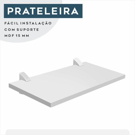 Imagem de Prateleira Decorativa 20 X 40 Cm Mdf Com Suporte Tucano