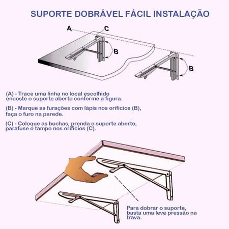 Imagem de Prateleira + Mesa Retrátil 90x40 De Parede Madeira Kit