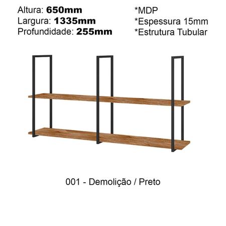 Imagem de Prateleira Suspensa Grande Estilo Industrial Nicho Cozinha Aurora Demolição - ÉdeCasaMóveis