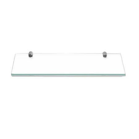 Prateleira vidro porta shampoo 40 cm x 15 cm x 8 mm incolor - Perfecta Glass Imagem de Prateleira vidro porta shampoo 40 cm x 15 cm x 8 mm incolor