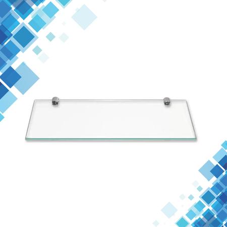 Prateleira vidro porta shampoo 50 cm x 15 cm x 8 mm incolor - Perfecta Glass Imagem de Prateleira vidro porta shampoo 50 cm x 15 cm x 8 mm incolor