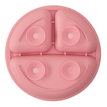 Imagem de Pratinho De Bebê +6M C/3 Divisória Silicone ul/Rosa - Buba