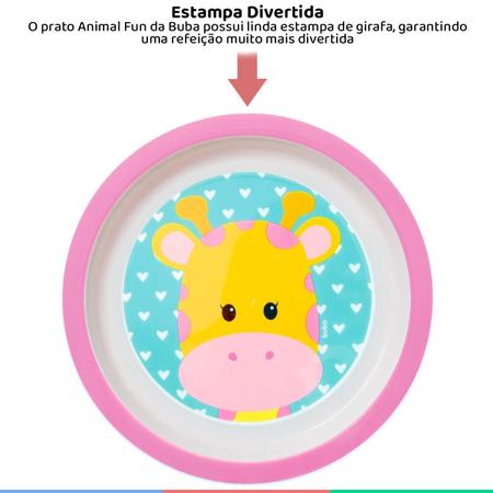 Imagem de Pratinho Infantil Para Bebê Criança Animal Fun Girafinha Buba