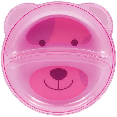 Imagem de Pratinho Urso Bebê Com Divisória Rosa Buba