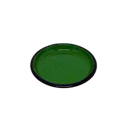 Imagem de Prato de Sobremesa Esmaltado Verde Gratinado - 16 cm