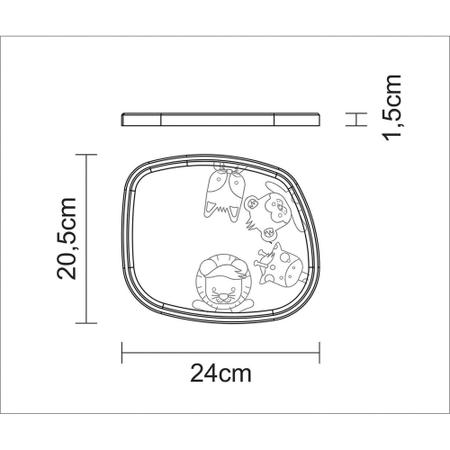 Imagem de Prato Infantil Tramontina Baby Friends em Madeira Tauari 24 cm