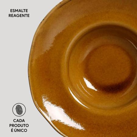 Imagem de Prato para Massa Risoto Cerâmica Orgânico Âmbar 27,5cm - 1un