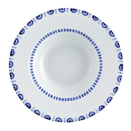 Imagem de Prato Pasta Azure Lux Porcelana Unidade Branco e Azul Vista Alegre Atlantis