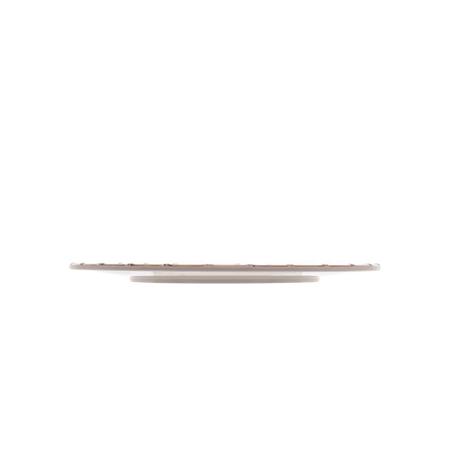 Imagem de Prato Raso Para Jantar Refeições Branco De Melamina Com Borda Bambu 27cm