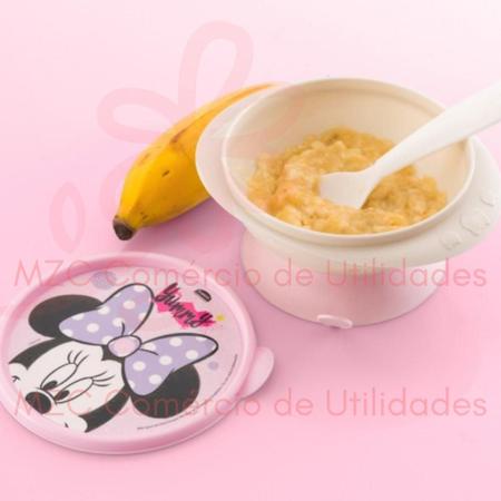 Imagem de Prato Tigela Alimentação Infantil Minnie C/ventosa E Colher