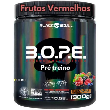 Pré Treino BOPE Frutas Vermelhas Black Skull