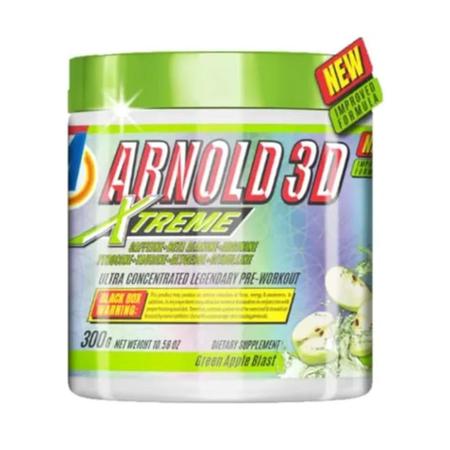 Imagem de Pre Treino Pre Workout Arnold 3d Pote 300g Green Apple - Arnold