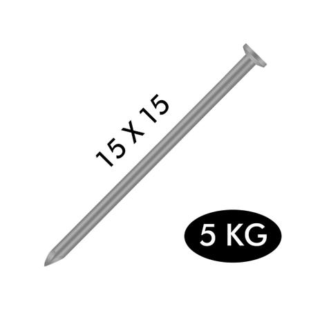 Imagem de Prego 15 X 15 Com Cabeça Polido Kit Com 5kg