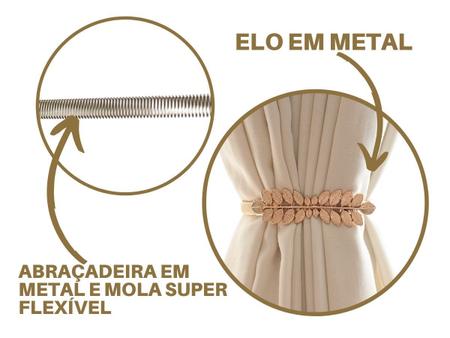 Imagem de Prendedor Abraçadeira De Cortina Linha Luxo Design Em Metal 1 Peça