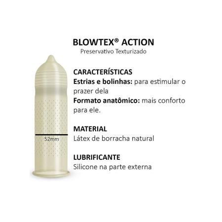 Imagem de Preservativo Blowtex Action c/ 3 Unidades