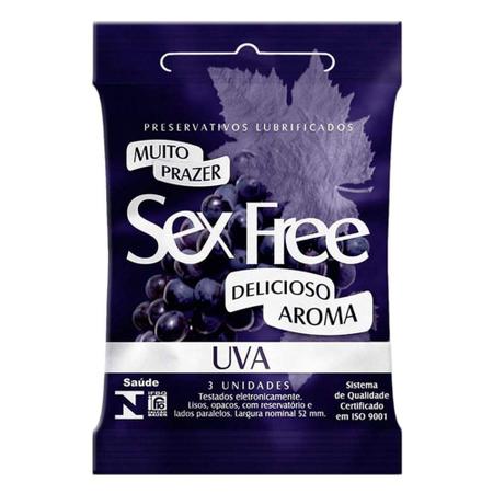 Imagem de Preservativo Sex Free Uva com 3 Unidades