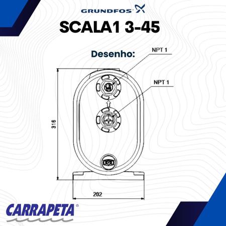 Imagem de Pressurizador Scala1 3-45 115v Grundfos