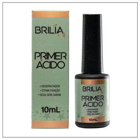 Imagem de Primer Adesivador Com Ácido Alongamento Unhas 10ml  - Brilia