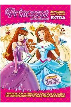 Princesas do reino encantado: Livro de atividades para colorir