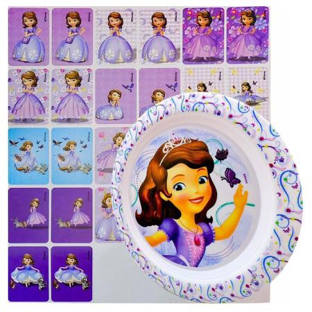 Jogo da Memória + Tigela Princesinha Sofia Disney Junior + Colher -  Gedex/Allseasons - Pote de Papinha - Magazine Luiza
